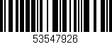 Código de barras (EAN, GTIN, SKU, ISBN): '53547926'