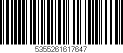 Código de barras (EAN, GTIN, SKU, ISBN): '5355261617647'