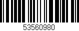 Código de barras (EAN, GTIN, SKU, ISBN): '53560980'