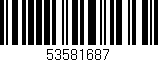 Código de barras (EAN, GTIN, SKU, ISBN): '53581687'