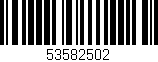 Código de barras (EAN, GTIN, SKU, ISBN): '53582502'