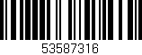 Código de barras (EAN, GTIN, SKU, ISBN): '53587316'