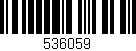 Código de barras (EAN, GTIN, SKU, ISBN): '536059'