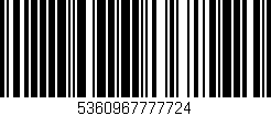 Código de barras (EAN, GTIN, SKU, ISBN): '5360967777724'