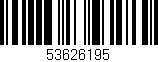 Código de barras (EAN, GTIN, SKU, ISBN): '53626195'
