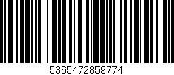 Código de barras (EAN, GTIN, SKU, ISBN): '5365472859774'