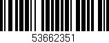 Código de barras (EAN, GTIN, SKU, ISBN): '53662351'