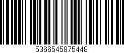 Código de barras (EAN, GTIN, SKU, ISBN): '5366545875448'