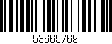 Código de barras (EAN, GTIN, SKU, ISBN): '53665769'