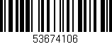 Código de barras (EAN, GTIN, SKU, ISBN): '53674106'