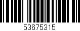 Código de barras (EAN, GTIN, SKU, ISBN): '53675315'