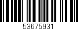 Código de barras (EAN, GTIN, SKU, ISBN): '53675931'