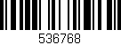 Código de barras (EAN, GTIN, SKU, ISBN): '536768'