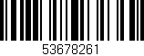 Código de barras (EAN, GTIN, SKU, ISBN): '53678261'