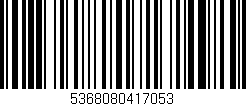 Código de barras (EAN, GTIN, SKU, ISBN): '5368080417053'