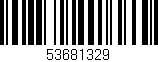 Código de barras (EAN, GTIN, SKU, ISBN): '53681329'