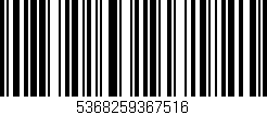 Código de barras (EAN, GTIN, SKU, ISBN): '5368259367516'
