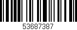 Código de barras (EAN, GTIN, SKU, ISBN): '53687387'