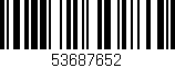 Código de barras (EAN, GTIN, SKU, ISBN): '53687652'