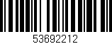 Código de barras (EAN, GTIN, SKU, ISBN): '53692212'