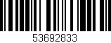 Código de barras (EAN, GTIN, SKU, ISBN): '53692833'