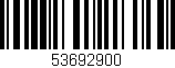 Código de barras (EAN, GTIN, SKU, ISBN): '53692900'