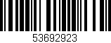 Código de barras (EAN, GTIN, SKU, ISBN): '53692923'