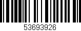 Código de barras (EAN, GTIN, SKU, ISBN): '53693926'