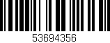 Código de barras (EAN, GTIN, SKU, ISBN): '53694356'