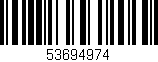Código de barras (EAN, GTIN, SKU, ISBN): '53694974'