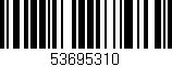 Código de barras (EAN, GTIN, SKU, ISBN): '53695310'