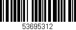Código de barras (EAN, GTIN, SKU, ISBN): '53695312'