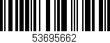 Código de barras (EAN, GTIN, SKU, ISBN): '53695662'