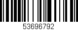 Código de barras (EAN, GTIN, SKU, ISBN): '53696792'