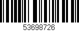 Código de barras (EAN, GTIN, SKU, ISBN): '53698726'