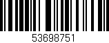 Código de barras (EAN, GTIN, SKU, ISBN): '53698751'