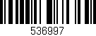 Código de barras (EAN, GTIN, SKU, ISBN): '536997'