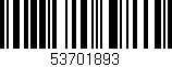 Código de barras (EAN, GTIN, SKU, ISBN): '53701893'