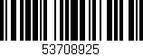 Código de barras (EAN, GTIN, SKU, ISBN): '53708925'