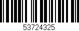 Código de barras (EAN, GTIN, SKU, ISBN): '53724325'