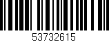 Código de barras (EAN, GTIN, SKU, ISBN): '53732615'
