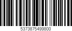 Código de barras (EAN, GTIN, SKU, ISBN): '5373875499800'