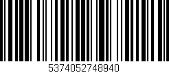 Código de barras (EAN, GTIN, SKU, ISBN): '5374052748940'