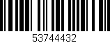 Código de barras (EAN, GTIN, SKU, ISBN): '53744432'