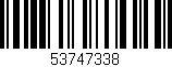Código de barras (EAN, GTIN, SKU, ISBN): '53747338'