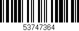 Código de barras (EAN, GTIN, SKU, ISBN): '53747364'