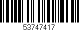 Código de barras (EAN, GTIN, SKU, ISBN): '53747417'