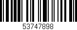 Código de barras (EAN, GTIN, SKU, ISBN): '53747898'