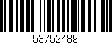 Código de barras (EAN, GTIN, SKU, ISBN): '53752489'