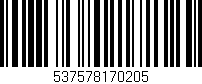 Código de barras (EAN, GTIN, SKU, ISBN): '537578170205'
